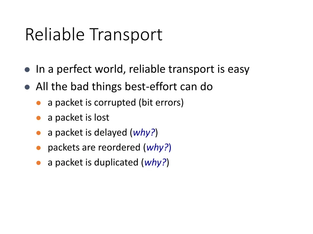 reliable transport 1