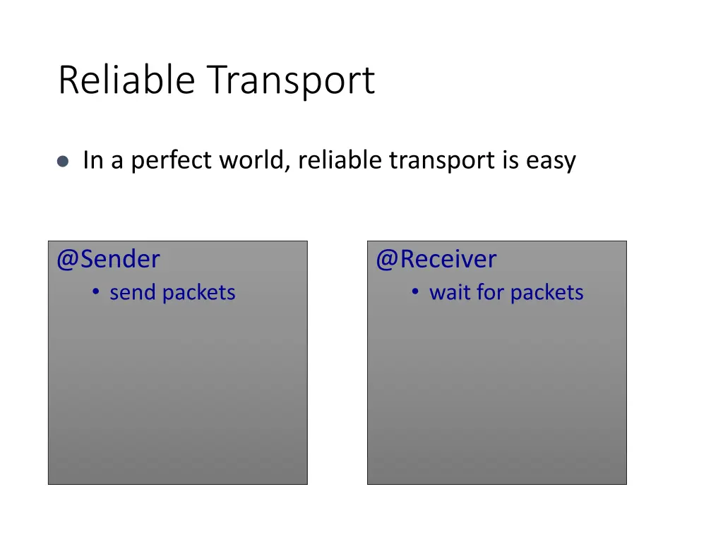 reliable transport