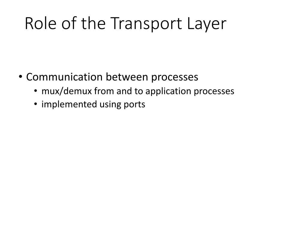 role of the transport layer 5