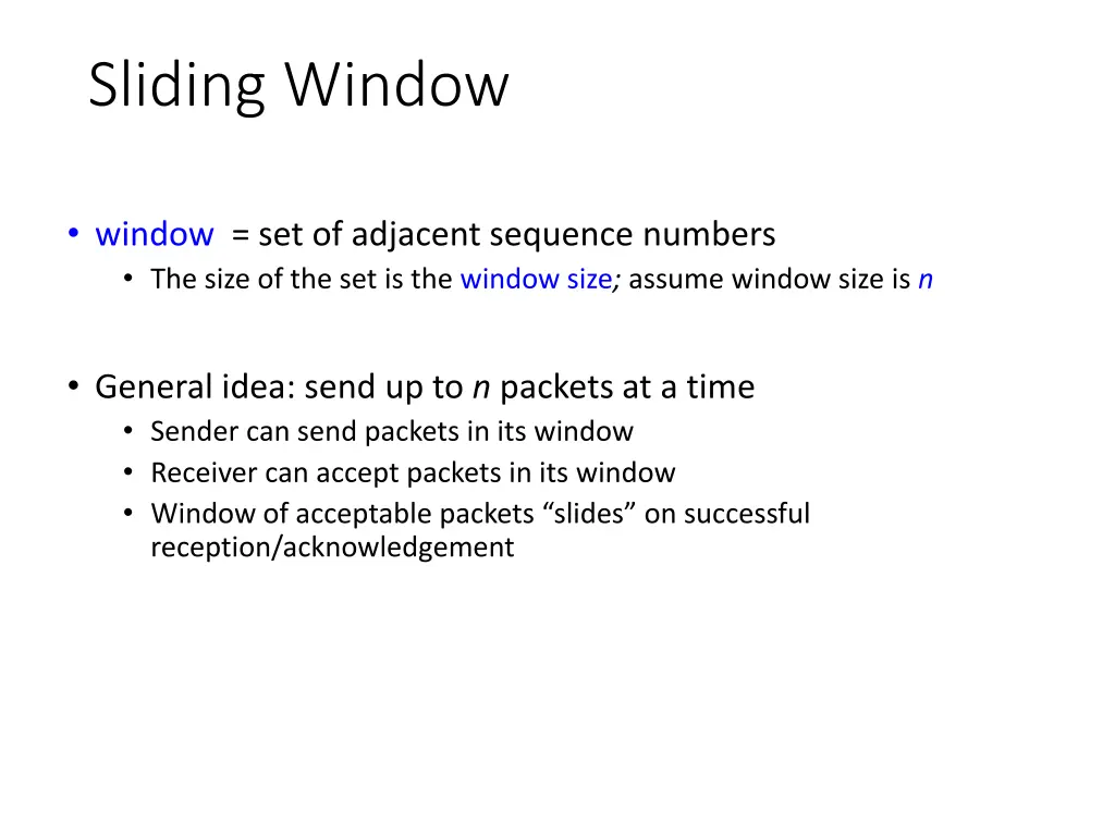 sliding window