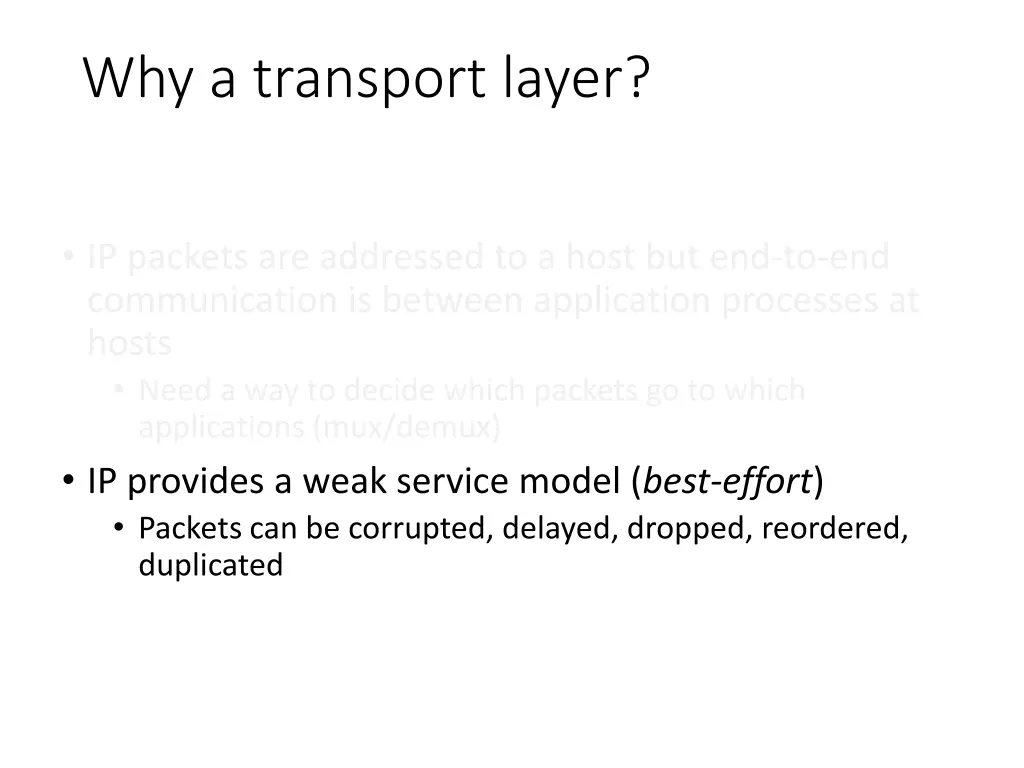 why a transport layer 5