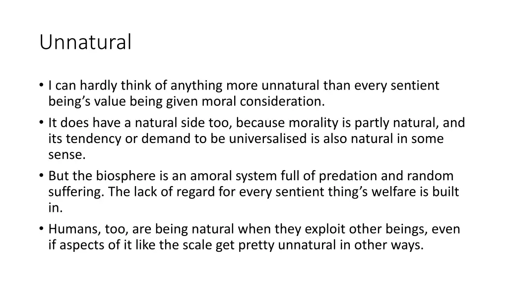 unnatural