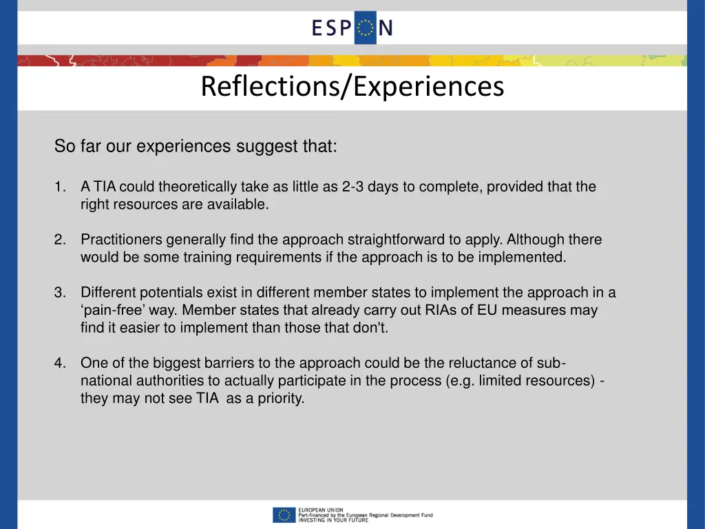 reflections experiences
