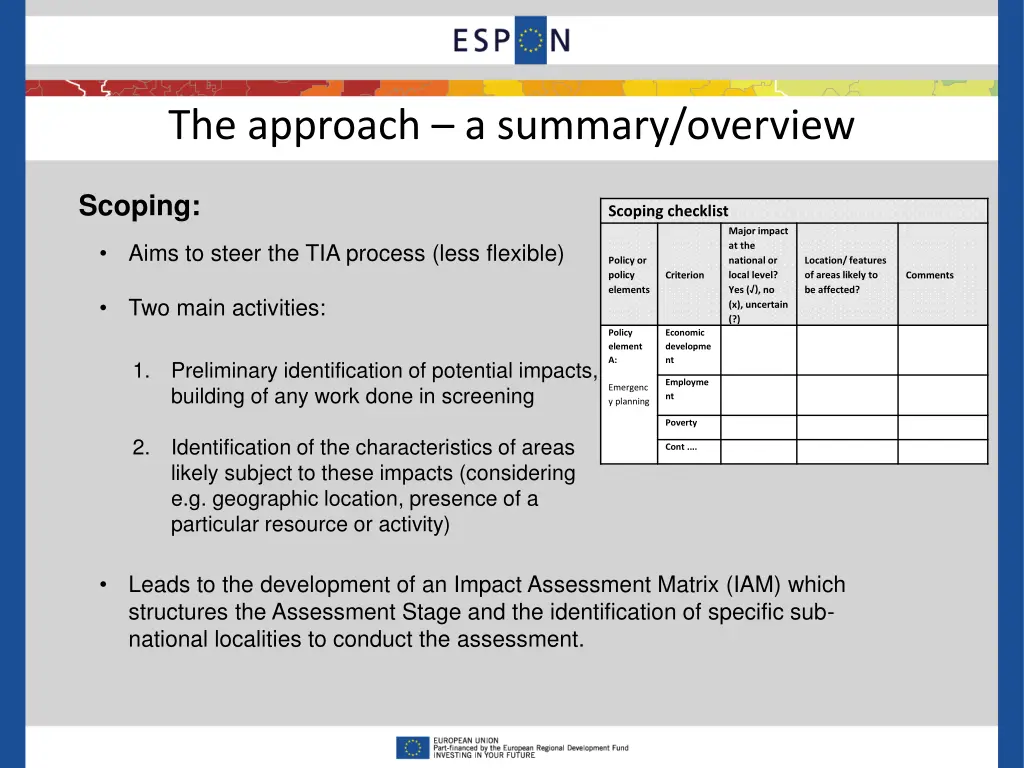 the approach a summary overview