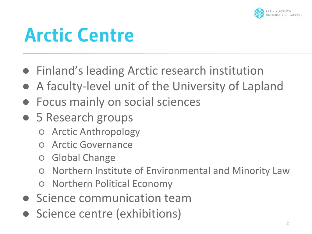 arctic centre