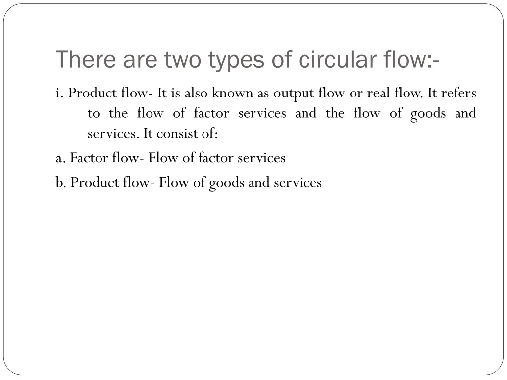 there are two types of circular flow