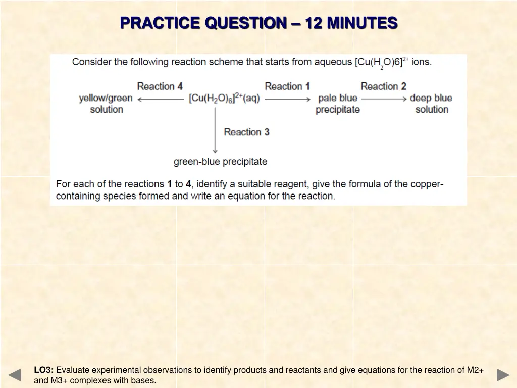 practice question 12 minutes