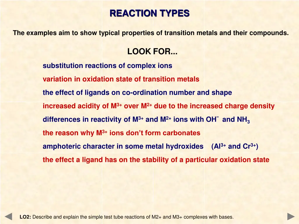reaction types 1