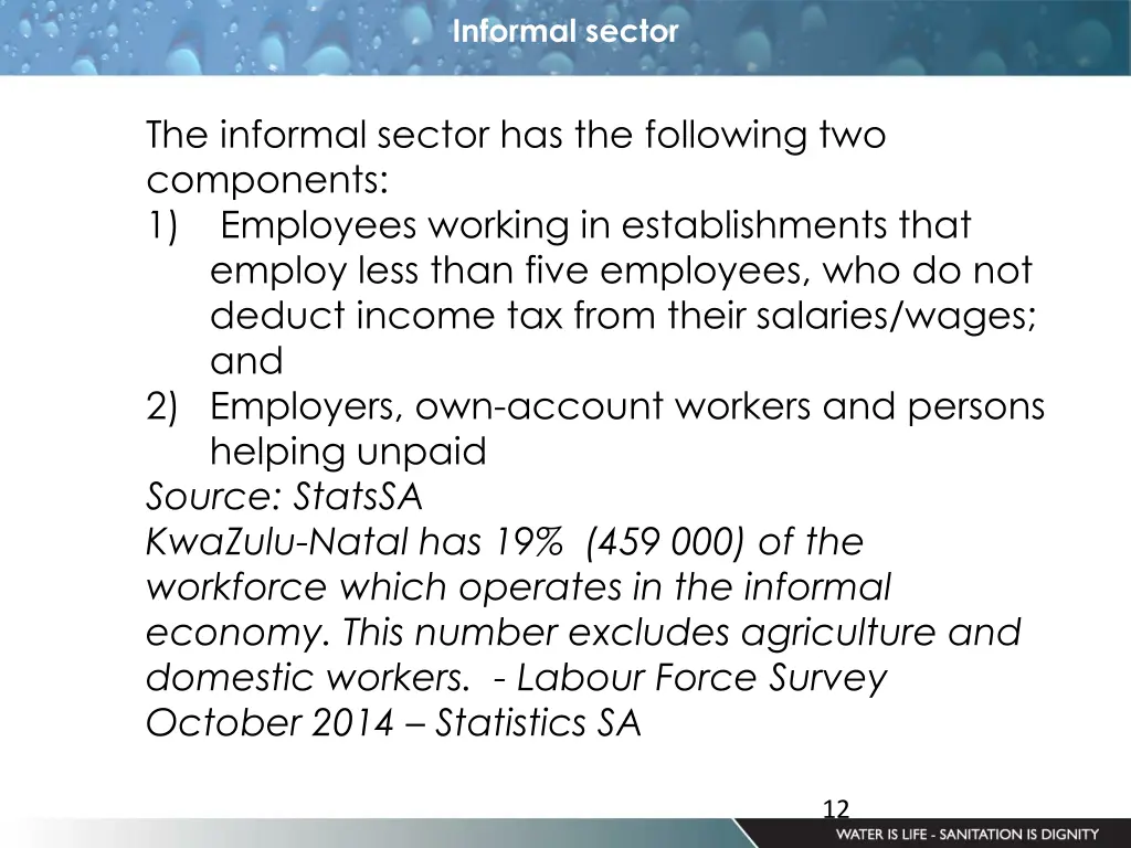 informal sector