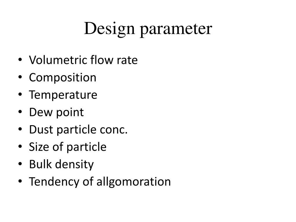 design parameter