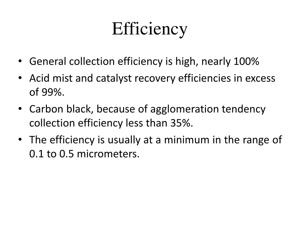 efficiency