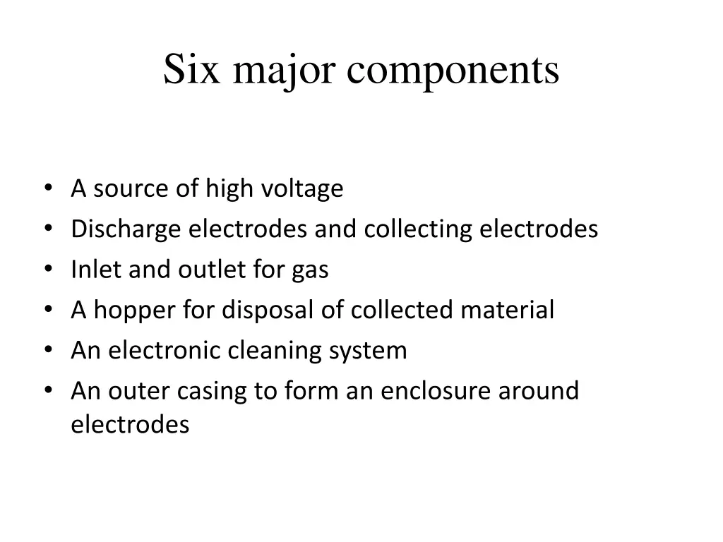 six major components