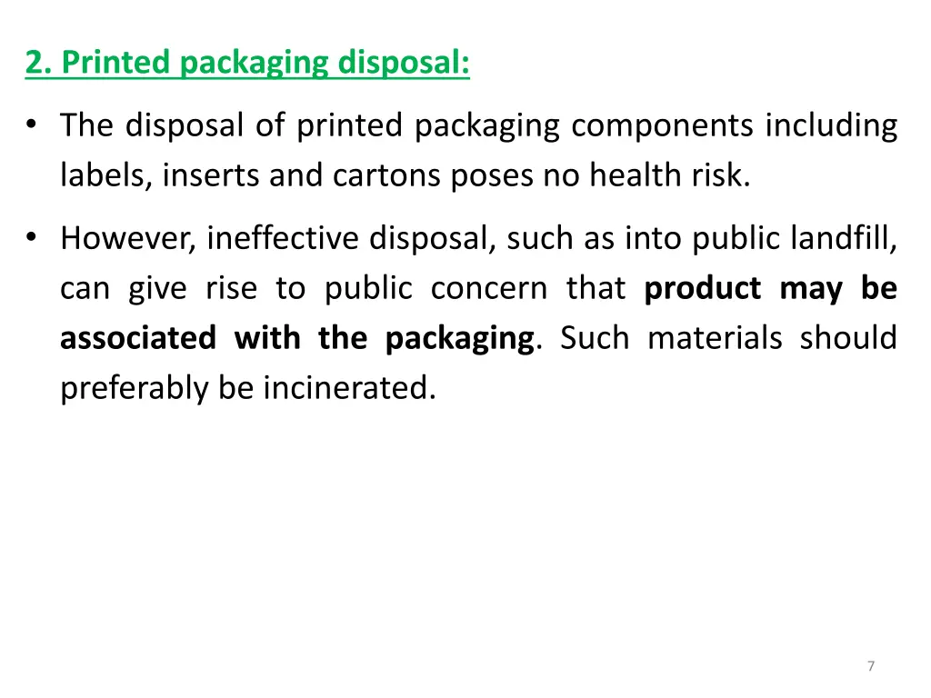 2 printed packaging disposal