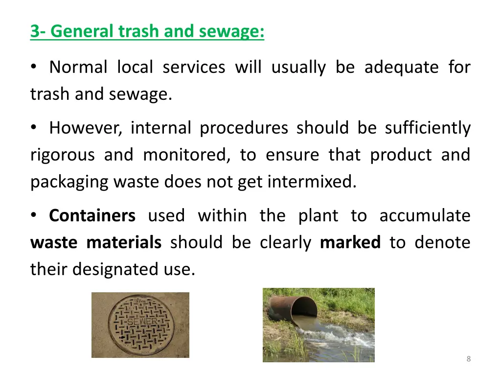 3 general trash and sewage
