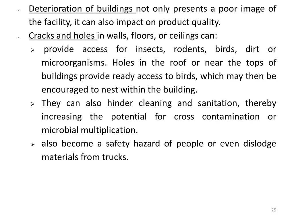 deterioration of buildings not only presents