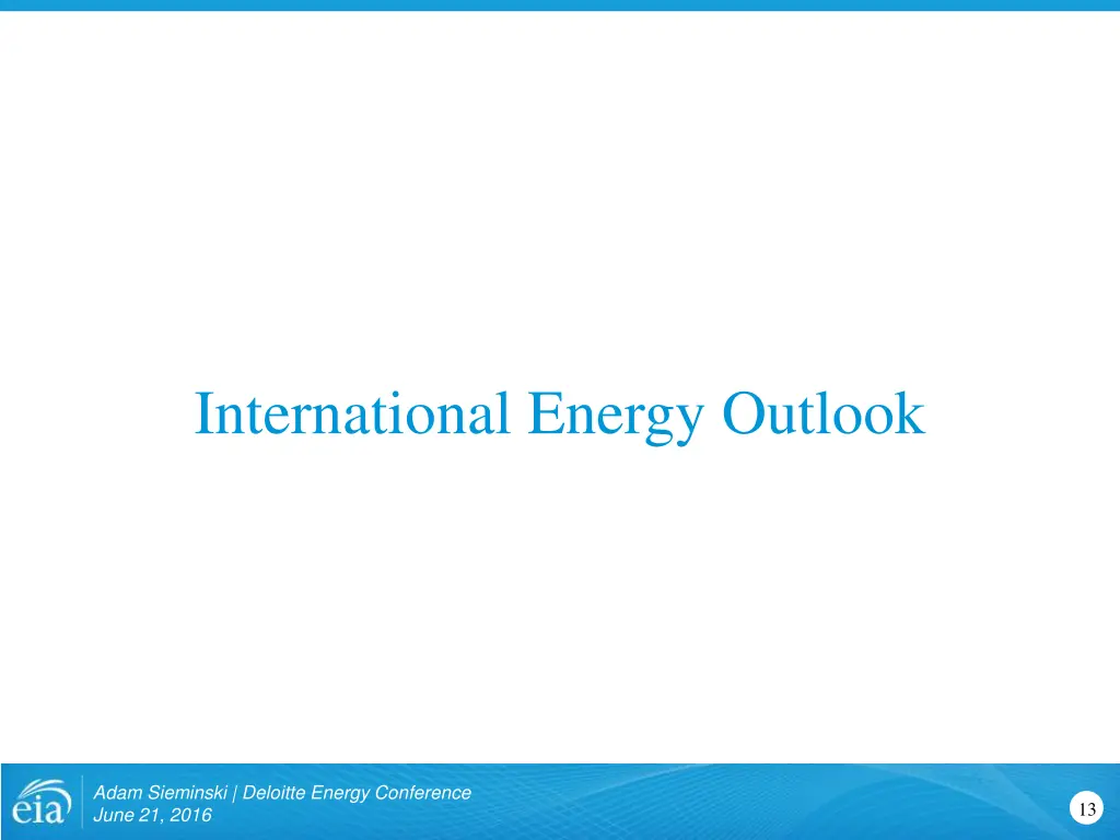 international energy outlook