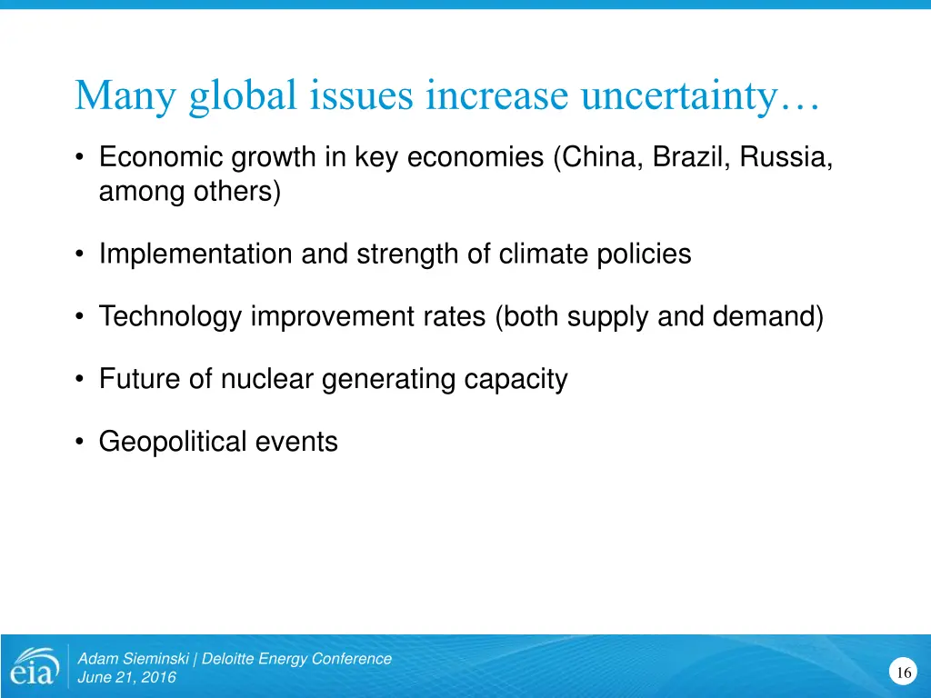many global issues increase uncertainty