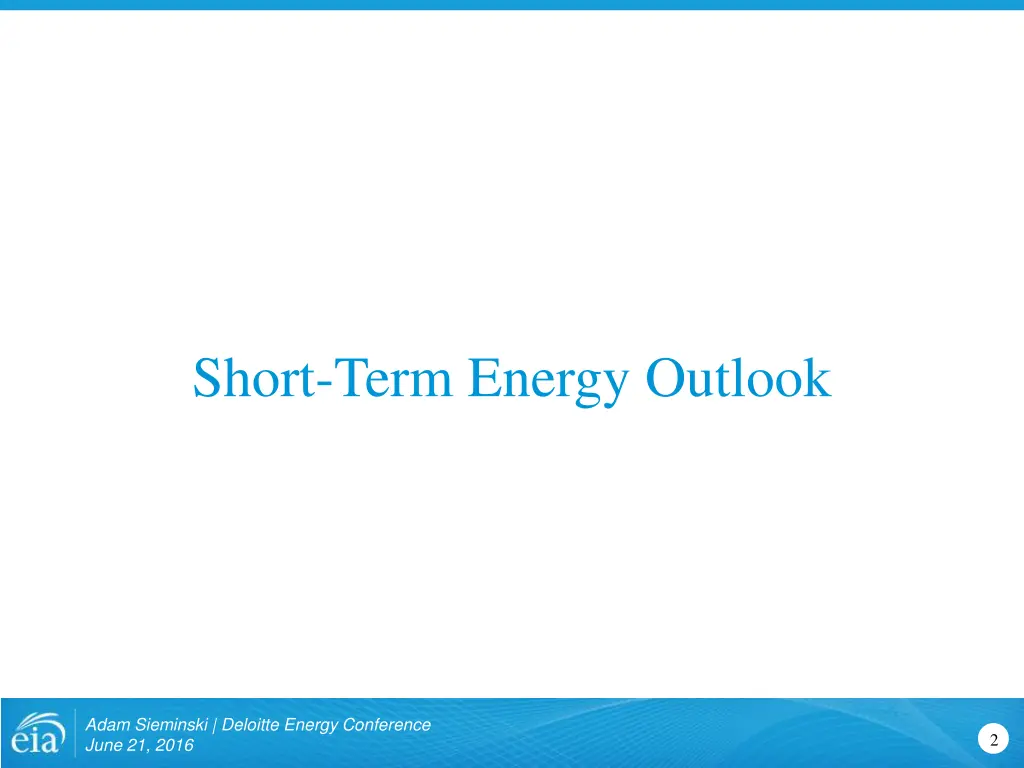 short term energy outlook
