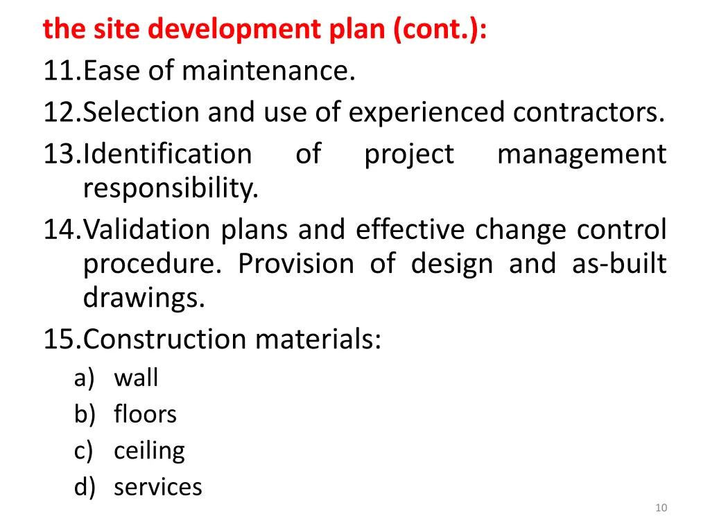 the site development plan cont 11 ease