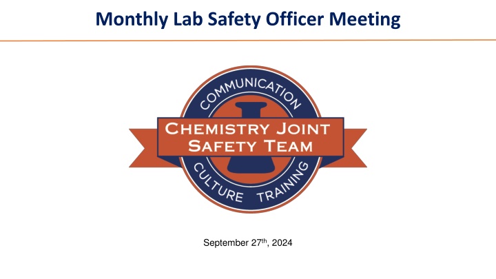 monthly lab safety officer meeting