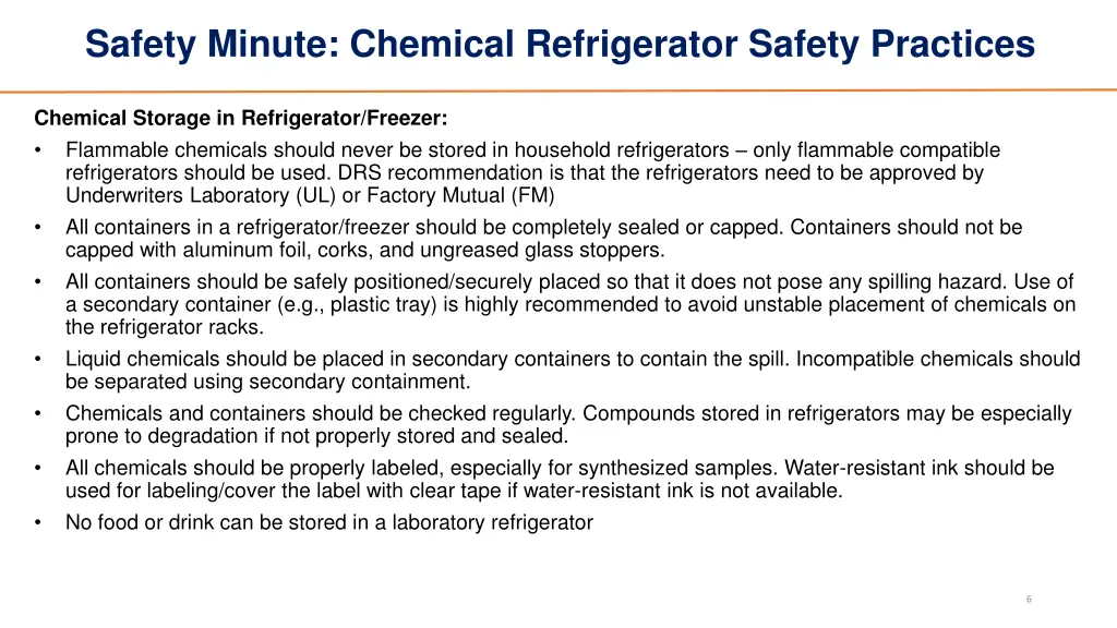 safety minute chemical refrigerator safety 2