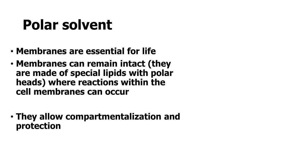 polar solvent 1