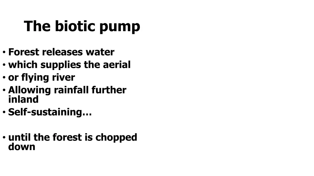 the biotic pump