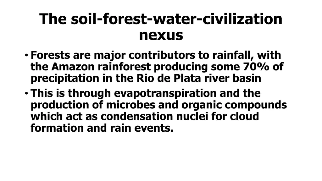 the soil forest water civilization nexus forests