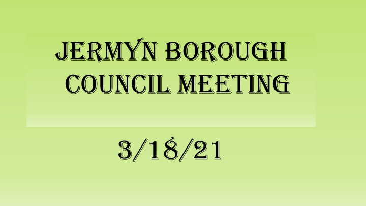 jermyn borough council meeting