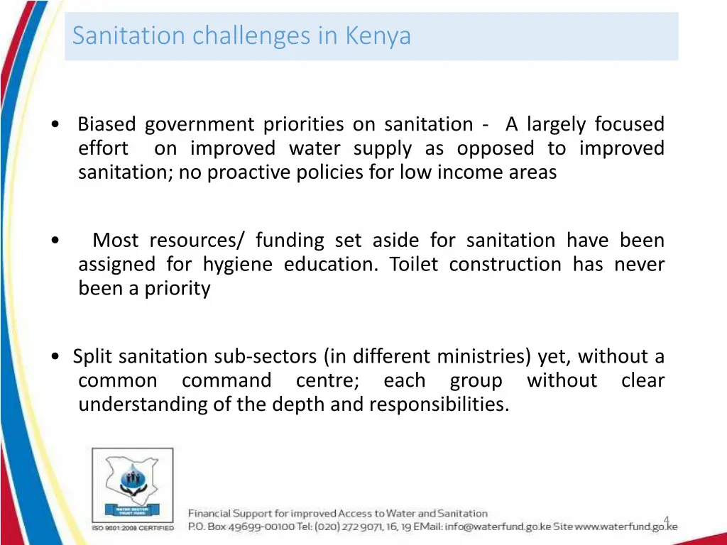 sanitation challenges in kenya