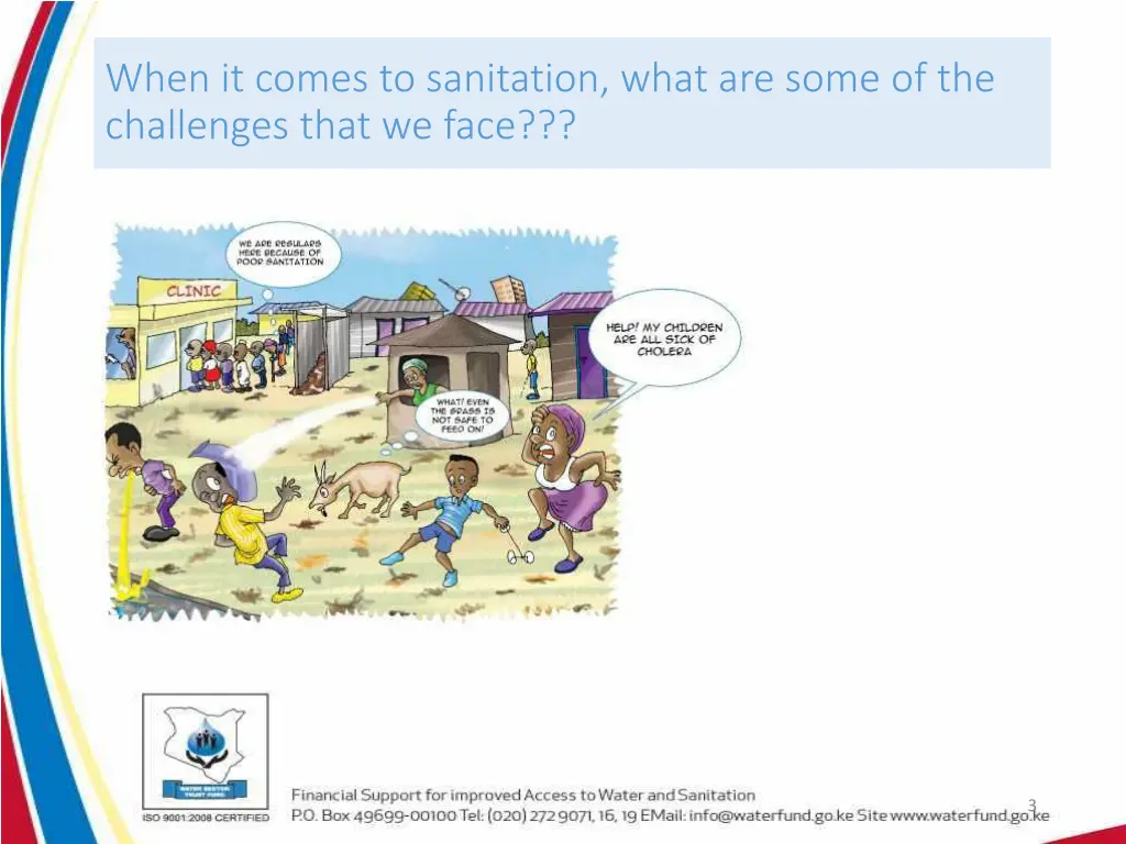 when it comes to sanitation what are some