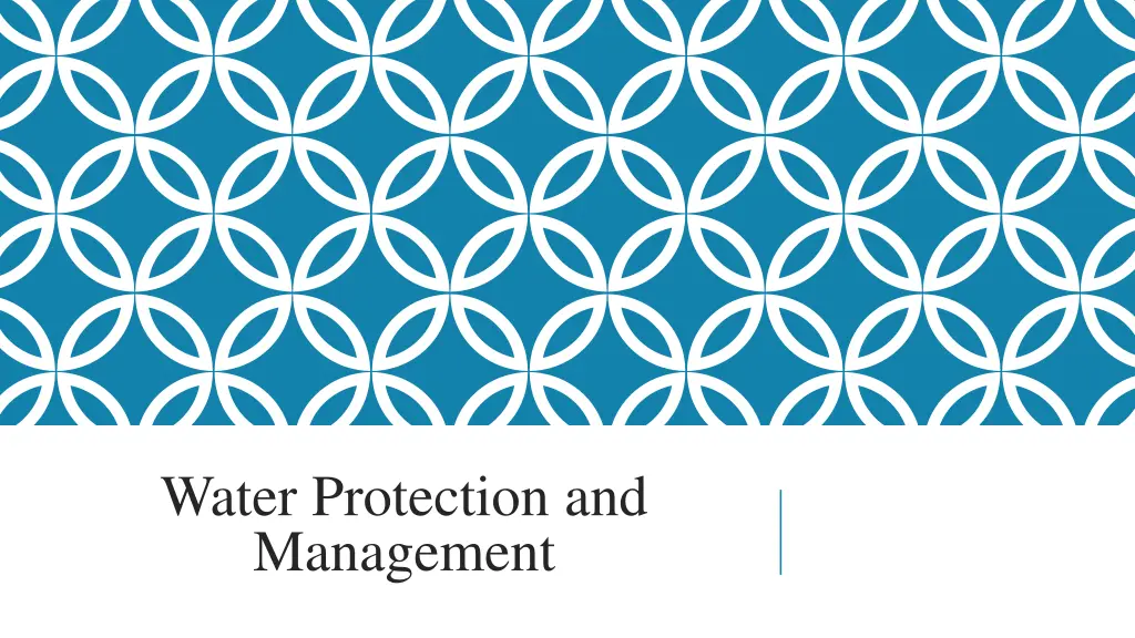 water protection and management