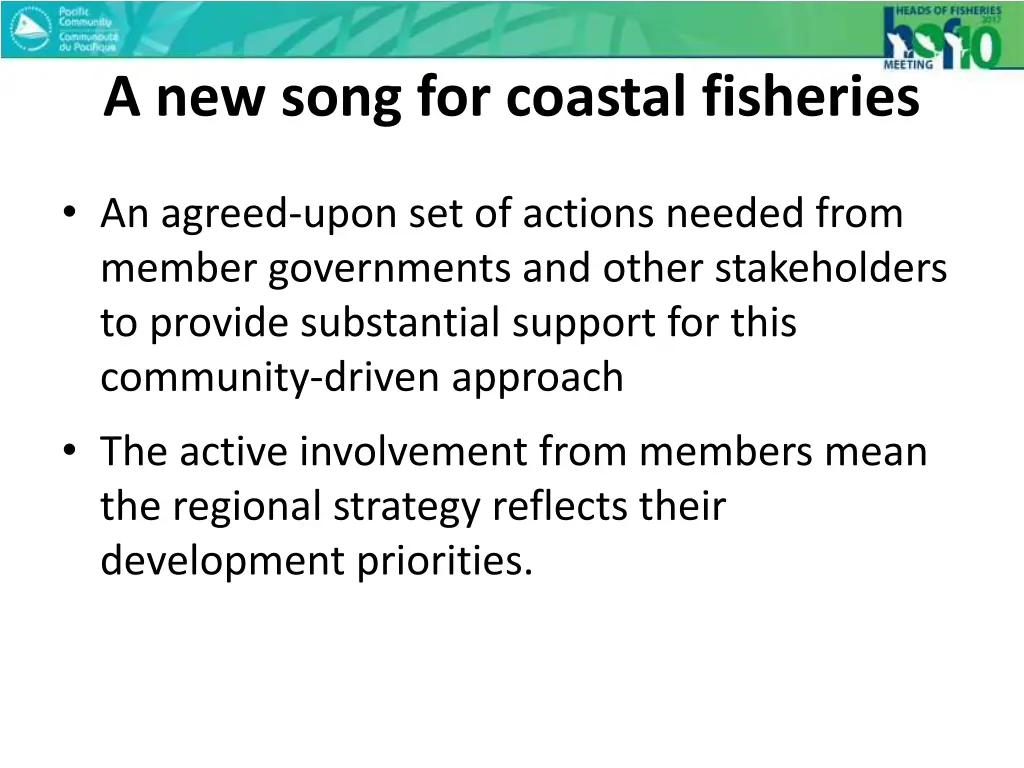 a new song for coastal fisheries