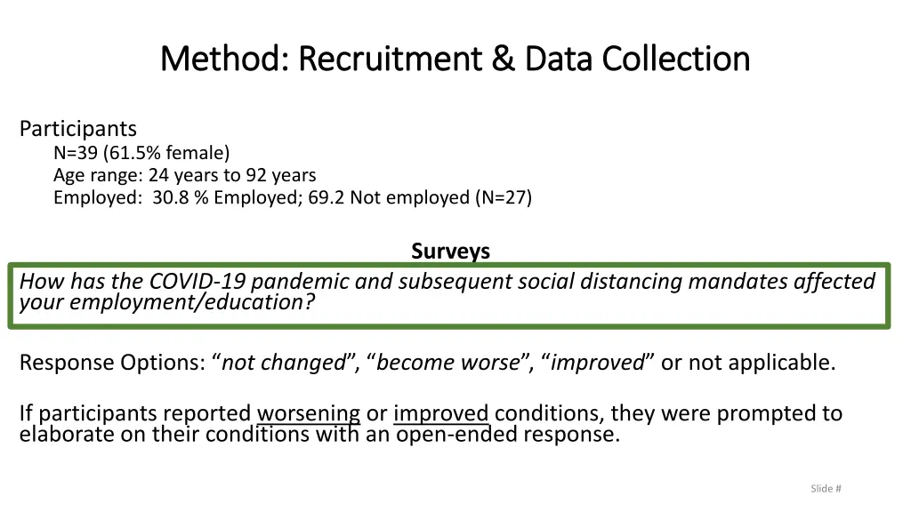 method recruitment data collection method