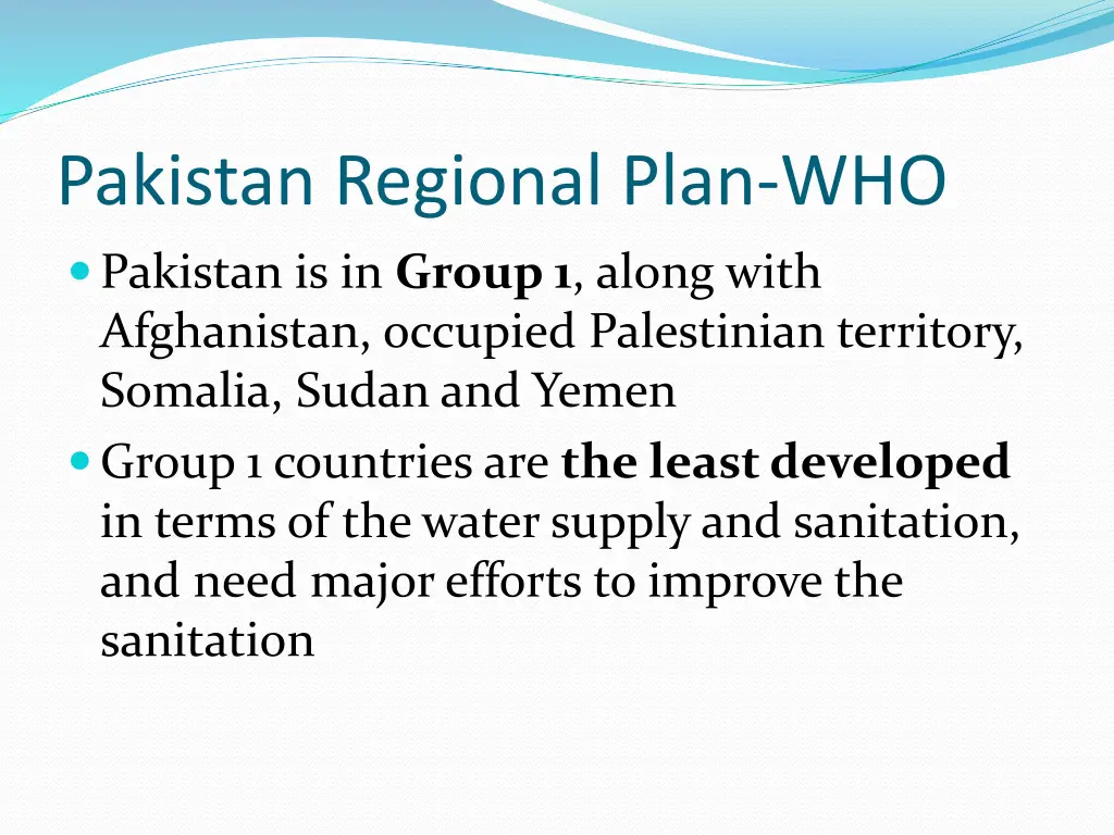 pakistan regional plan who