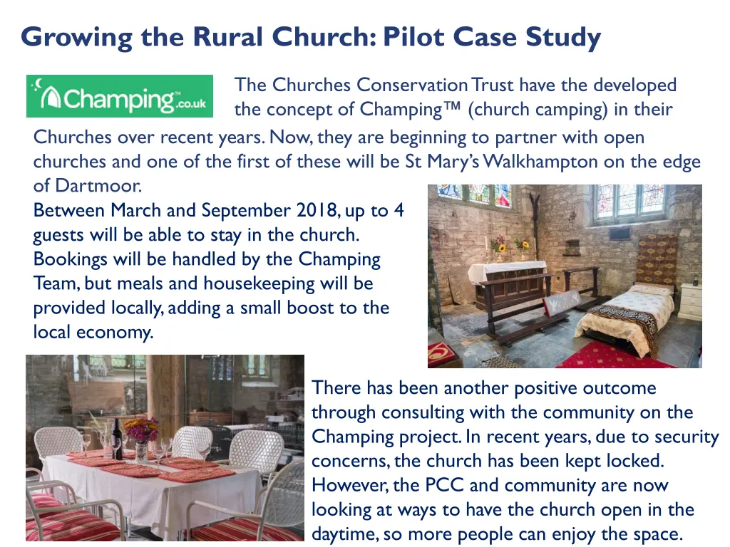 growing the rural church pilot case study 1