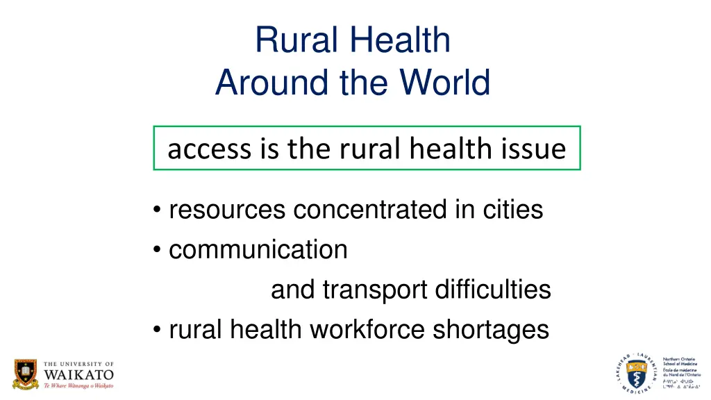 rural health around the world