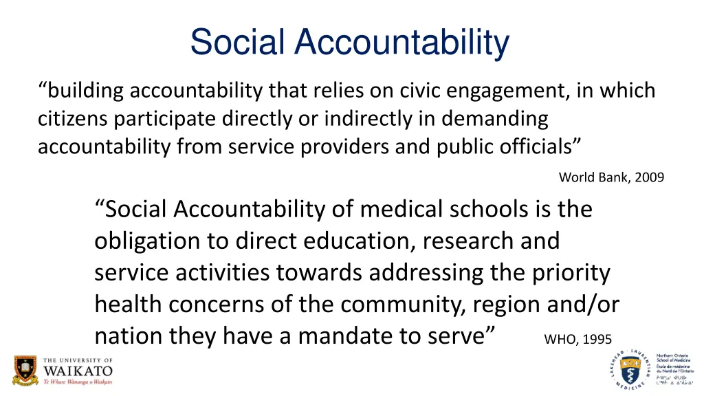 social accountability