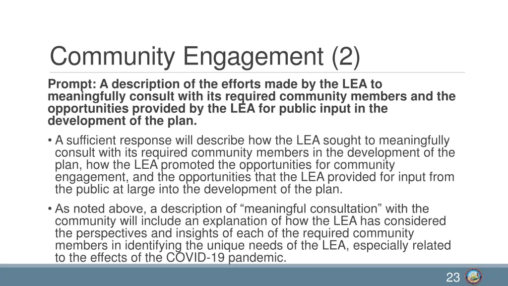 community engagement 2 prompt a description