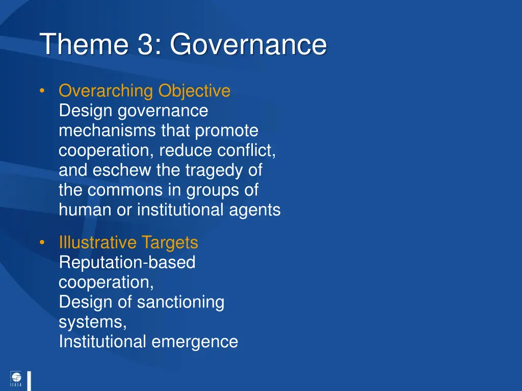 theme 3 governance