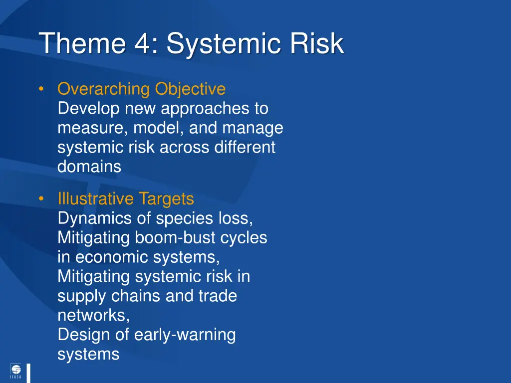 theme 4 systemic risk