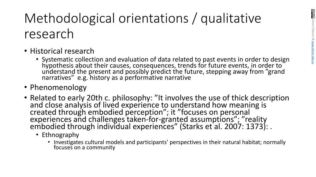 methodological orientations qualitative research