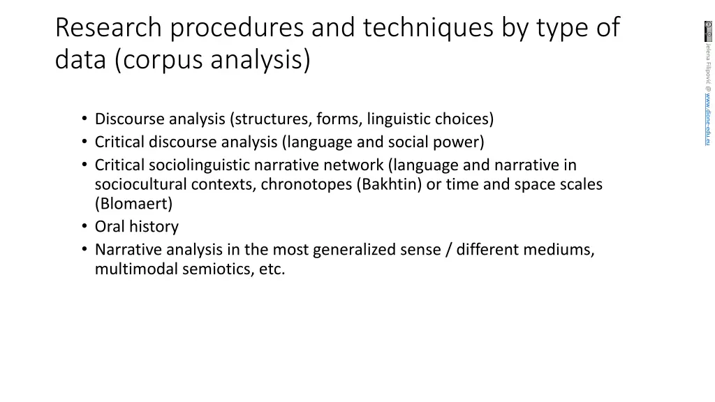 research procedures and techniques by type 1