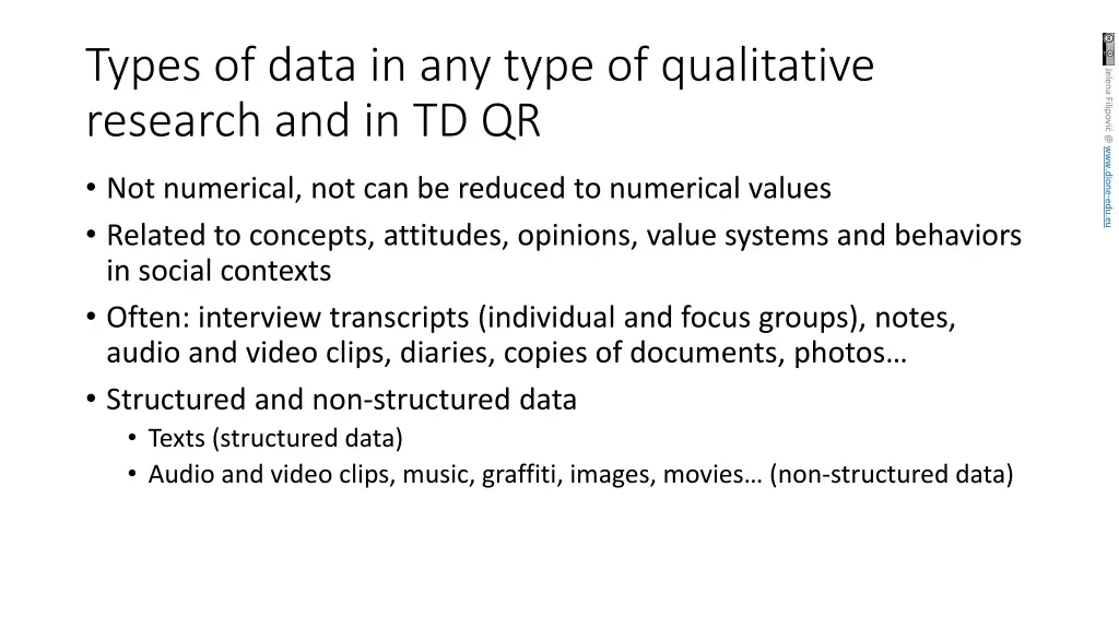 types of data in any type of qualitative research