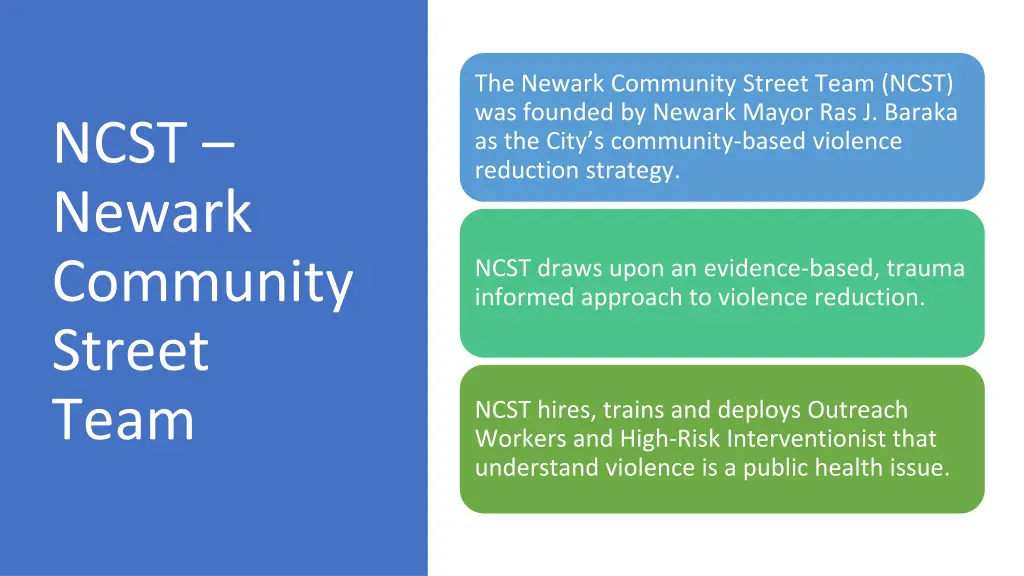 the newark community street team ncst was founded