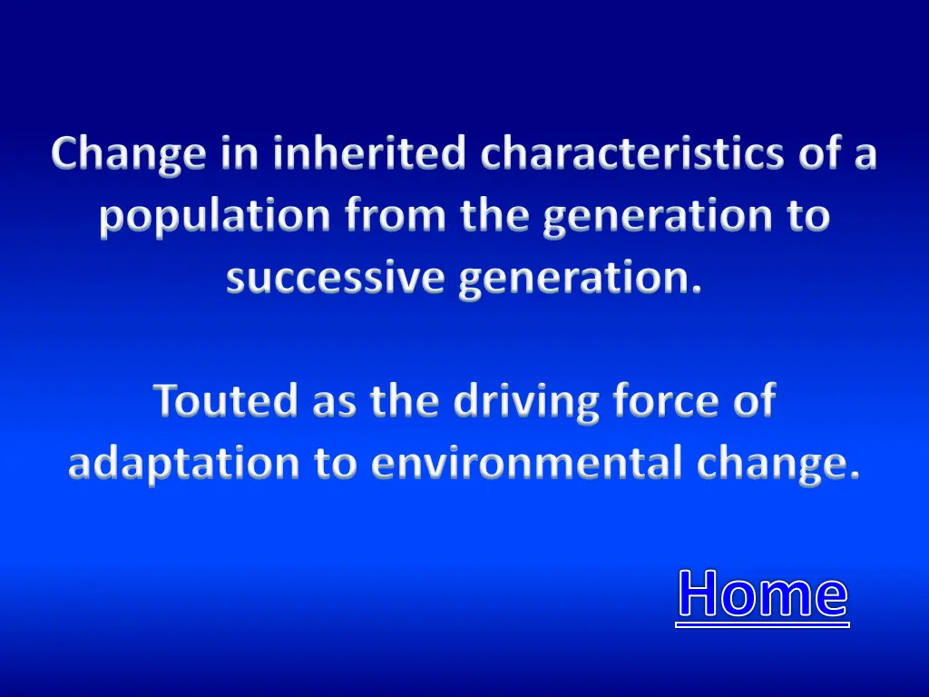 change in inherited characteristics