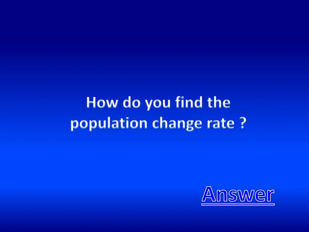 how do you find the population change rate