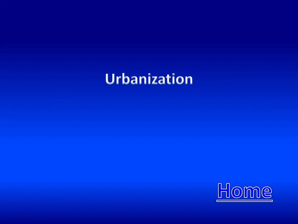urbanization
