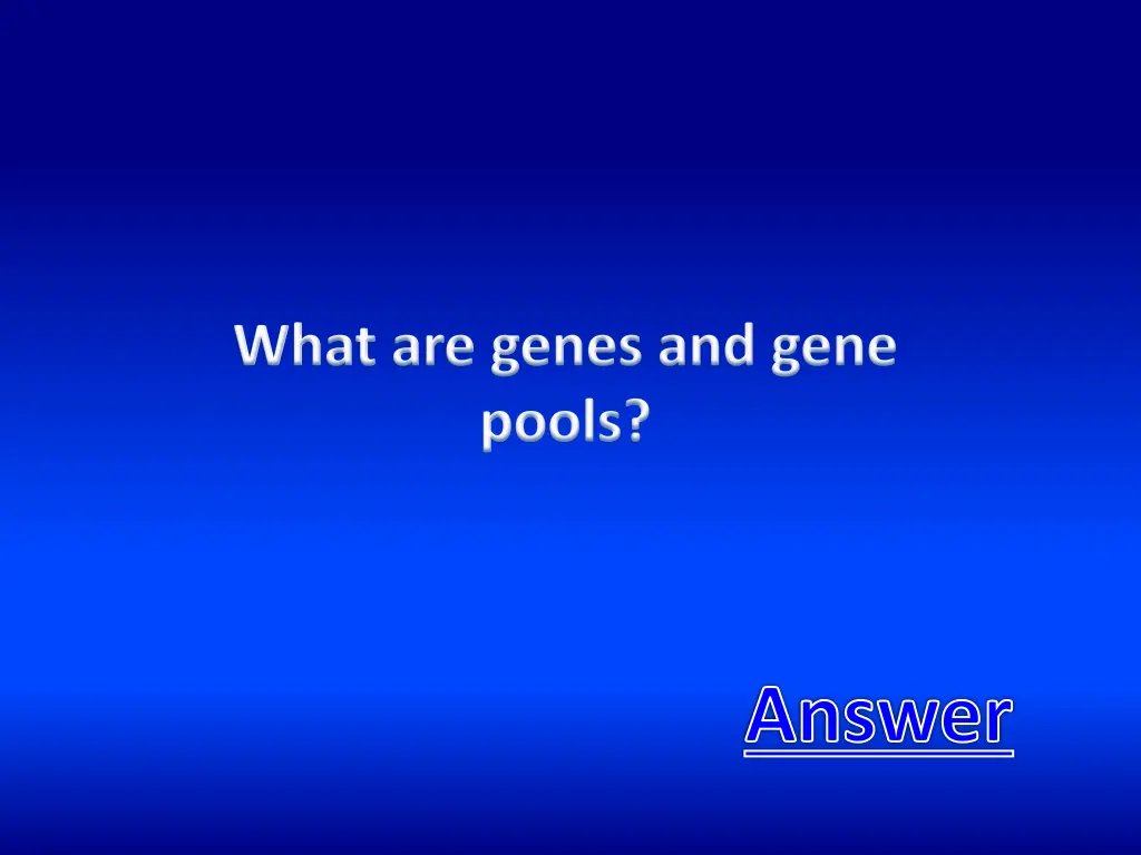 what are genes and gene pools