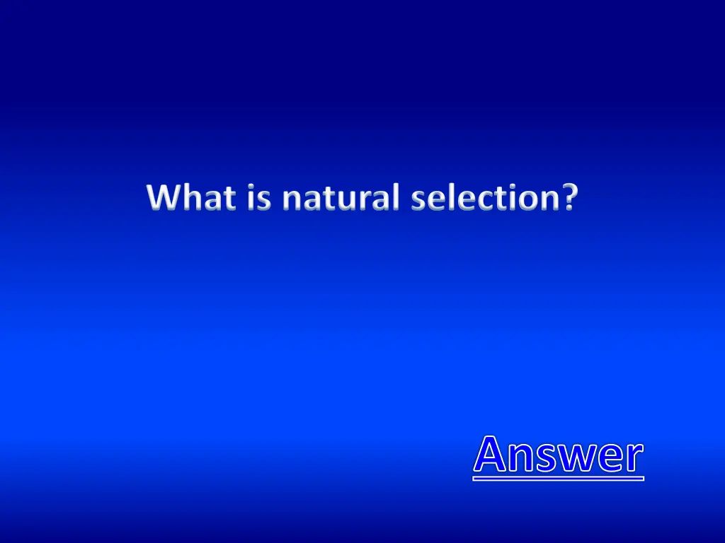 what is natural selection